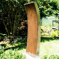 Köhko Gartenbrunnen KÖHKO® Wasserwand "Mexiko" mit LED-Beleuchtung Höhe 119 CM Springbrunnen 31003 aus Cortenstahl