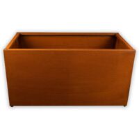 Köhko® Designer Hochbeet (mit Boden) aus Cortenstahl Kräuterbeet TROG 80x40x40 cm