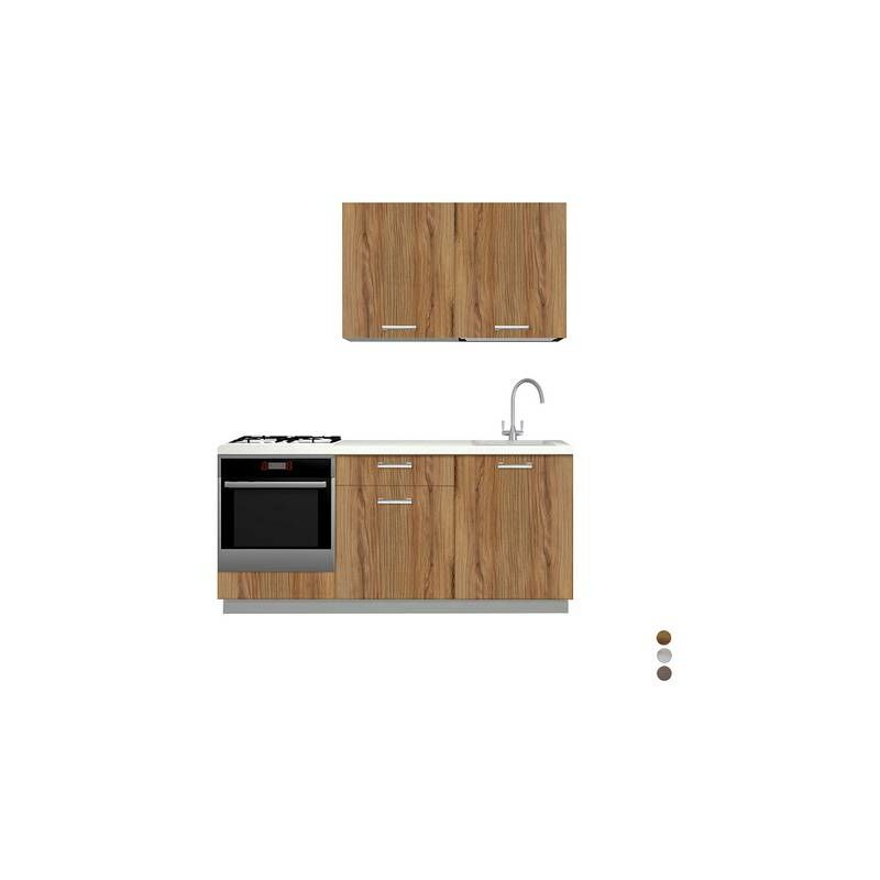 Pensile cappa cucina con 2 ante 60x31x40H bianco larice