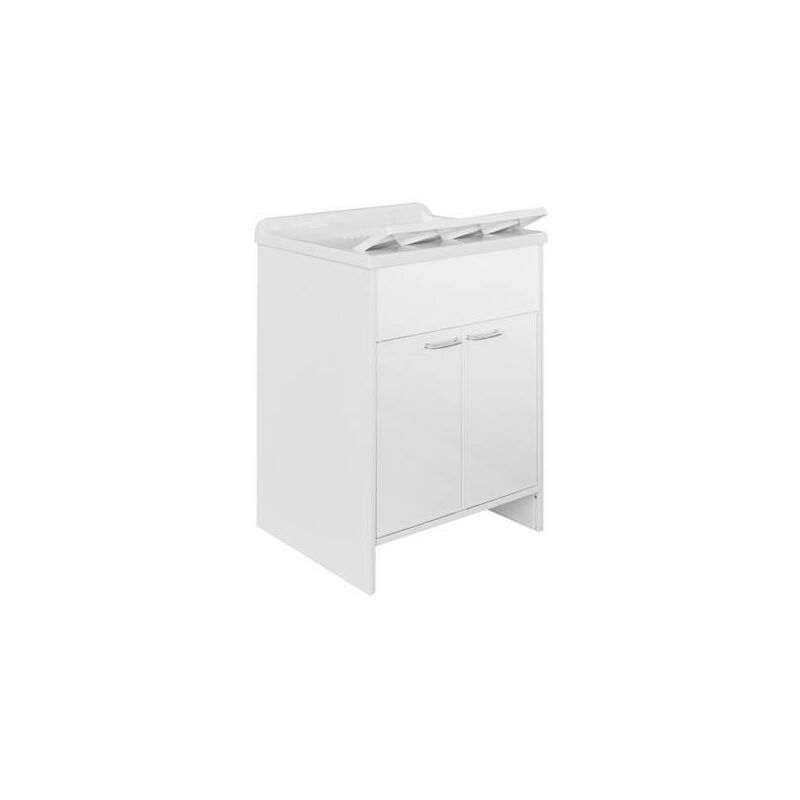 LAVATOIO CON MOBILE IN PVC CON TAVOLA Misura: L cm. 45 x P cm. 60 (1 anta)
