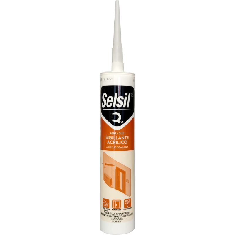 25 x selsil cartuccia silicone  acrilico  bianco 310ml