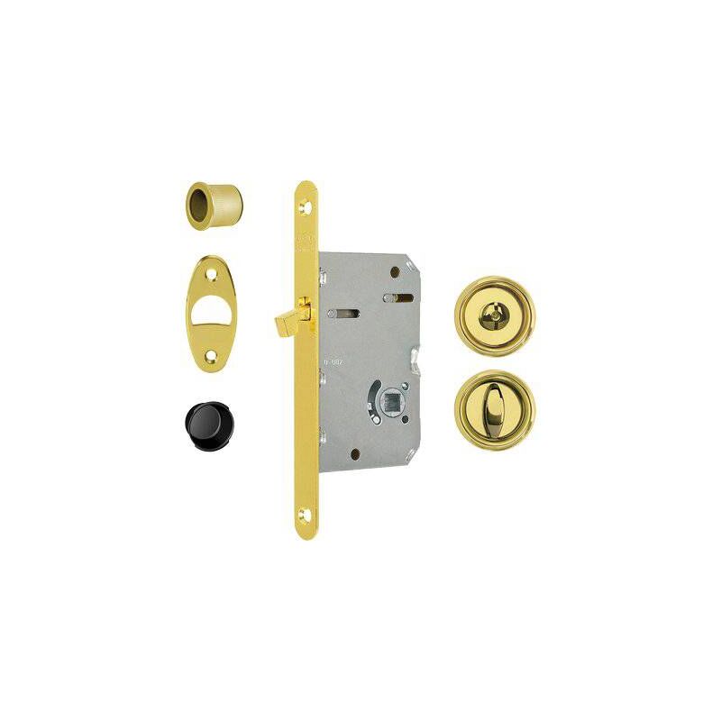 Serratura Per Porta Scorrevole, Confezione Da 2 Maniglie Per Porta Scorrevole In Vetro Montaggio A Incasso Con Chiave Maniglia Invisibile Nera 71612938