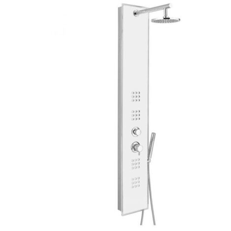 Metaform mod crystal bianco parete colonna doccia idromassaggio vetro (1/5)