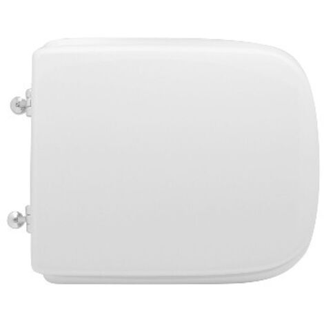 Sedile wc coprivaso per Dolomite vaso Mia 42,5 x 34 cm copriwater bianco con cerniere fisse in legno colato (1/5)