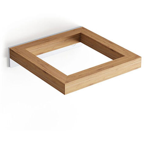 SUPPORTO PORTA SCOPINO A PARETE BAMBOO Misura: Bambù - mm 124 x 127 (1/2)