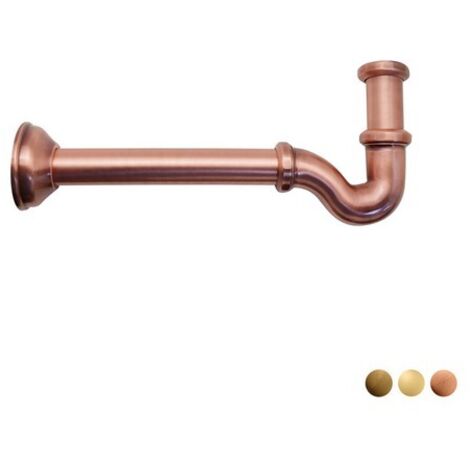 SIFONE A S TAPPO LATERALE SENZA PILETTA 1"1/4 1"1/4 Bronzato