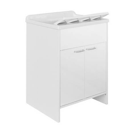 LAVATOIO CON MOBILE IN PVC CON TAVOLA Misura: L cm. 45 x P cm. 60 (1 anta)