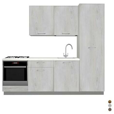 Mobili da Cucina Completi colore Bianco/Grigio, 240 cm : : Casa e  cucina