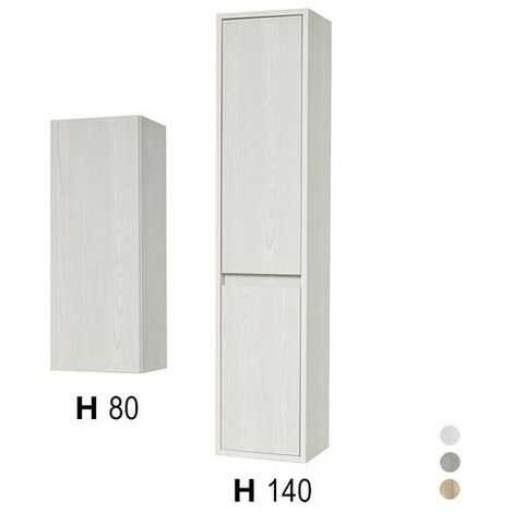 Colonna bagno sospesa altezza 140 cm rovere scuro reversibile mod