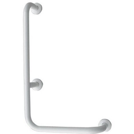 CORRIMANO ANGOLARE CON MONTANTE A SINISTRA Misura: cm. 35 x 65 sx Bianco
