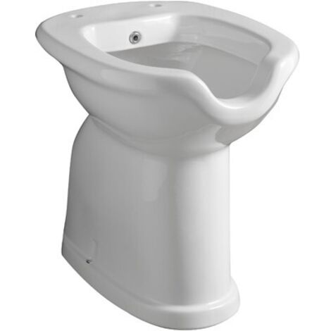 Vaso/bidet disabili completo di erogatore scarico a pavimento