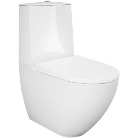 Set Sanitari Bagno Plain - Vaso E Bidet A Terra Filo Muro, Coprivaso Soft-Close - Foto 6