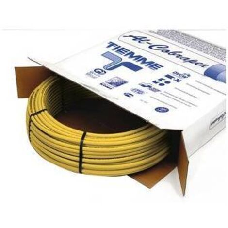 50 x TUBO MULTISTRATO GIALLO NUDO USO GAS TIEMME Misura: Diam. 26 x 3