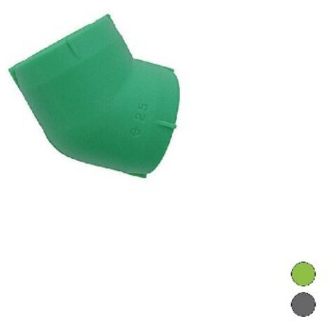 GOMITO LISCIO 45° IN POLIPROPILENE Diam. 25 Grigio