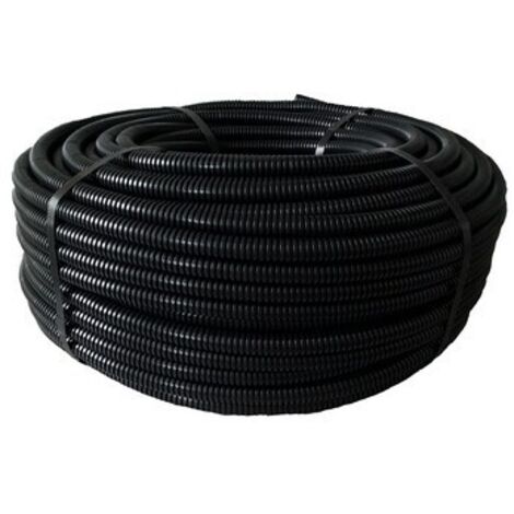 Tubo Corrugato Kalitec 13mm Nero – 10m, Non Scanalato, Protezione Cavi, IP66, Resistente UV