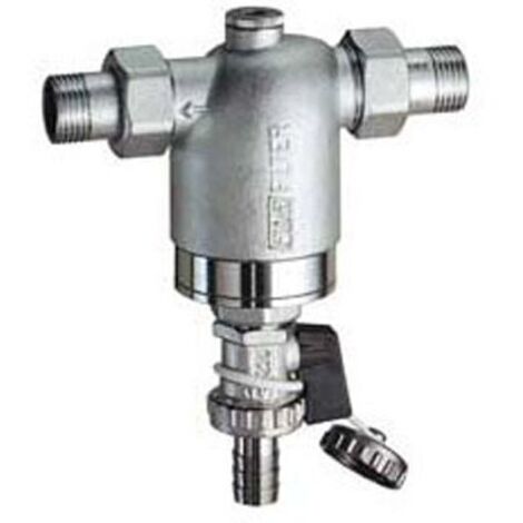 FILTRO PER IMPIANTI SANITARI CON ATTACCHI MANOMETRO MM CROMO 1/2" FAR