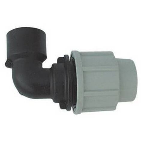 GOMITO A 90° FEMMINA PLASSON PER TUBO POLIETILENE 3/4 x 25