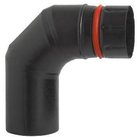CURVA ECO-PELLET 90° SMALTATO NERO Diam. 100 A.L.A