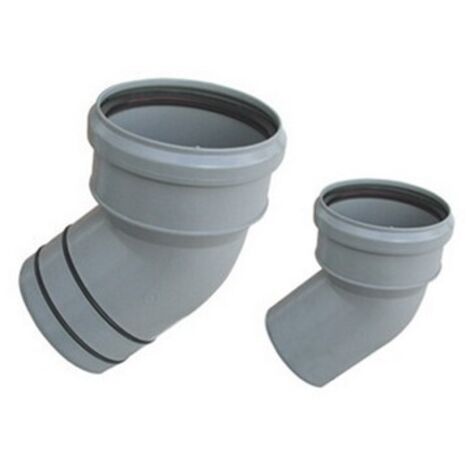 CURVA IN PP RIDUZIONE AL  PVC DIAM. 110 / 100  VALSIR 30°  senza oring