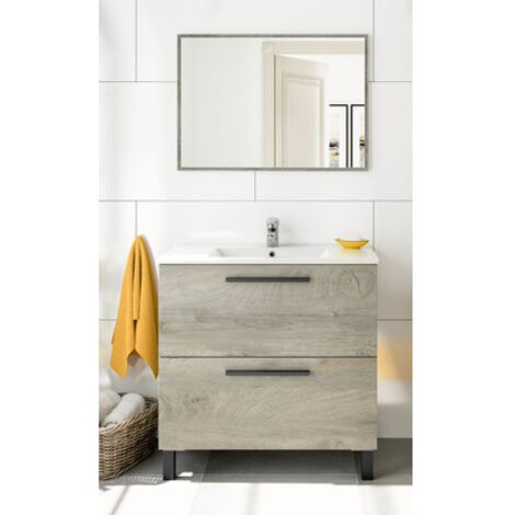 Kit Mobile Bagno Athena 2 Cassetti 80 Rovere Alaska (1/4)