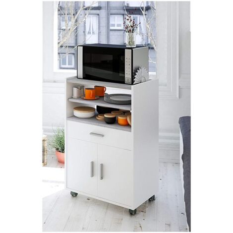 KIT MOBILE PORTAFORNO 1 CASSETTO + 2 ANTE 59X40X92 BI/C (1/4)