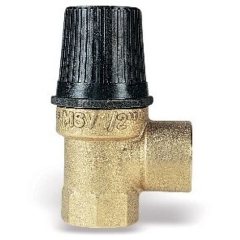 Valvola Di Sicurezza Da 1/2" Maschio, 10 Bar, Con Membrana In EPDM, Da -20°C A +120°C, Per Impianti Idraulici