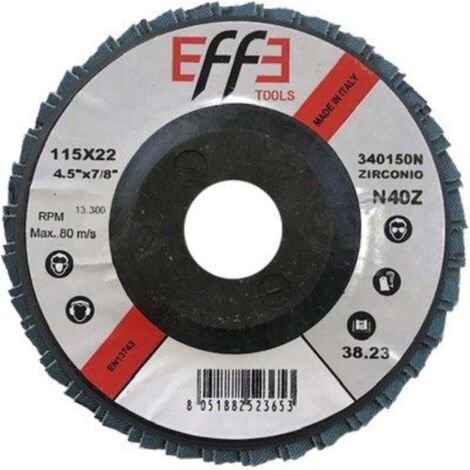 DISCO ZIRCONIO ACEROS INOXIDABLES (FLAP) 4 1/2" GRANO 60 X CAJA 10 UN - Foto 2