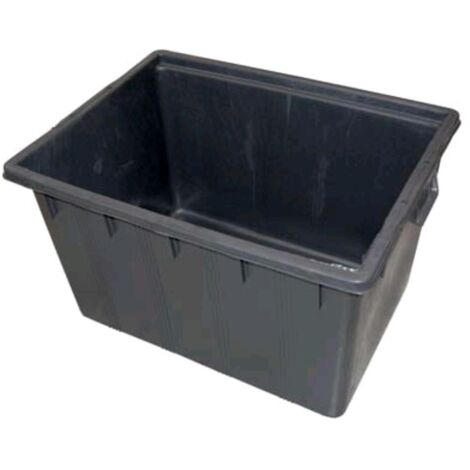 Mastellone Rettangolare Nero Ics Ldpe Lt 180 Cm 80X60 H.Cm 48 + Manici - 1 Pz