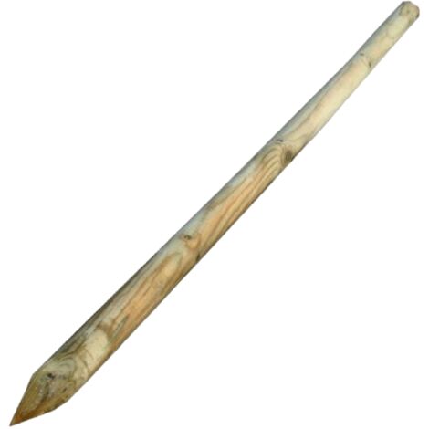 PALO TONDO + PUNTA LEGNO EURO - PINO IMPREGNATO CM 6 H.CM 200 - 1 pezzo