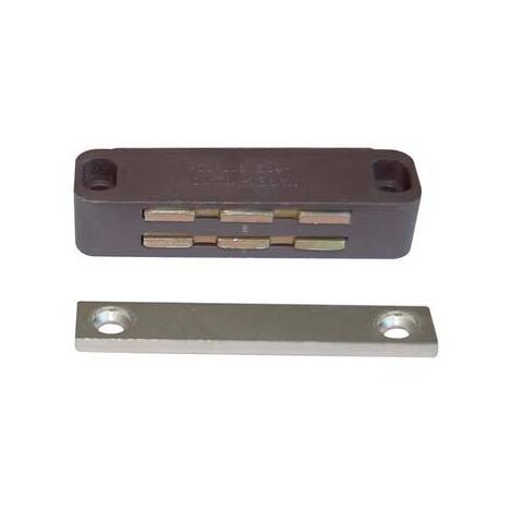 Cricchetto magnetico sportelli uc20 varec mm 74 h.mm 22 kg 14 + incontro marrone (12 pezzi) Varec