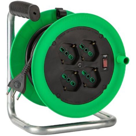 Avvolgicavo zeus fme 2p+t 16a bipasso schuko x4 n°xmmq 3x1,0 mt 15 Fanton (1/2)
