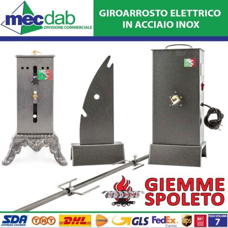 GIRARROSTO 1 SPIEDO - ACCIAIO VERN VOLT 230 WATT 5 CM 14X13 H.CM 36 - 1 pezzo