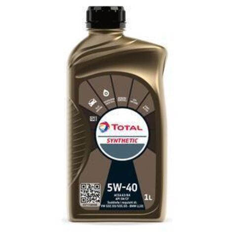 12 x OLIO LUBRIFICANTE TOTAL SYNTHETIC 5W40  1 L