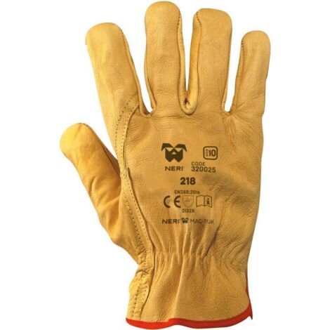 12 x GUANTI INVERNALI IN FIORE BOVINA 218 TG. 10 (1/3)