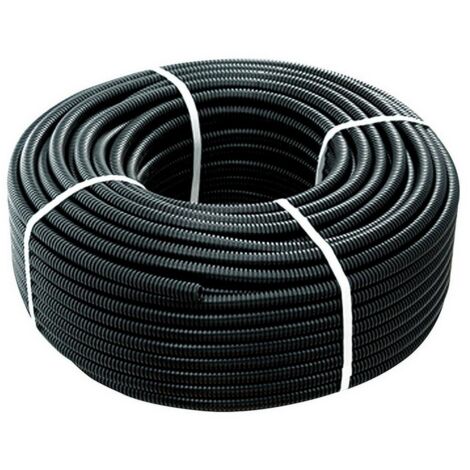 TUBO CORRUGATO NERO CON TIRAFILO - MT.   100 - Ø mm16 IDROWEB