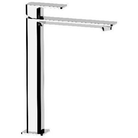 Rubinetto MonoComando Per Lavabo Alto, Serie Origin, Cromato, Con Flessibili AENOR, Design Moderno