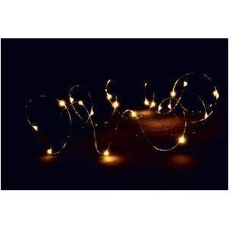 Catena 48 LED multicolor 2,4 m a batteria con timer
