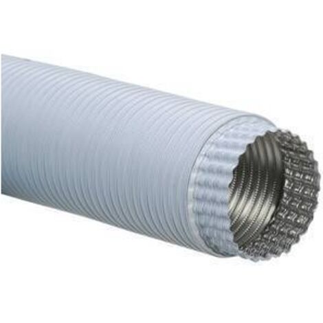 6 x TUBO FLESSIBILE ESTENSIBILE ALLUM. BIANCO D  8 CM