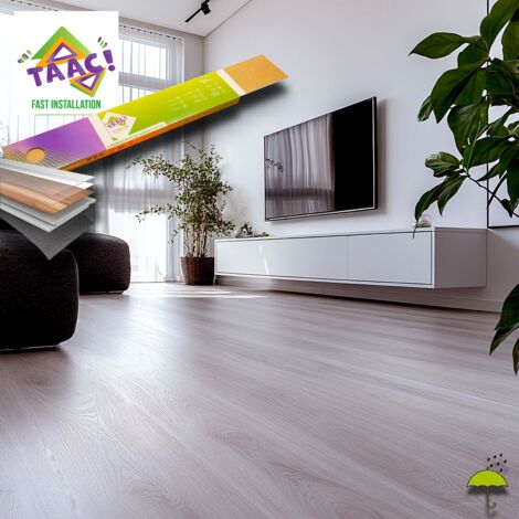 TAAC il Pavimento SPC in Polvere di Pietra Fast-click 5mm (sp.4+1) HI-RES 1220x228mm mod. SOLE (prezzo al m²)