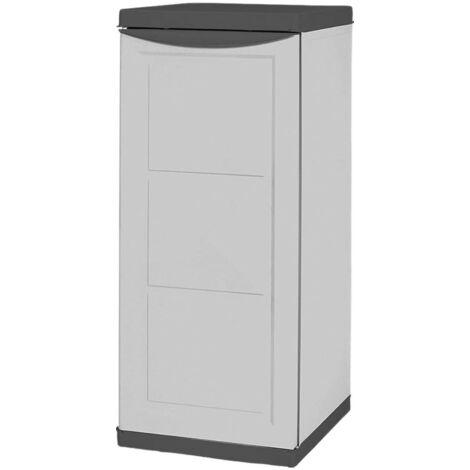 ARMADIO BASSO PORTA BOMBOLA COLONNA CM. 40X45XH91 - GRIGIO/NERO (1/5)