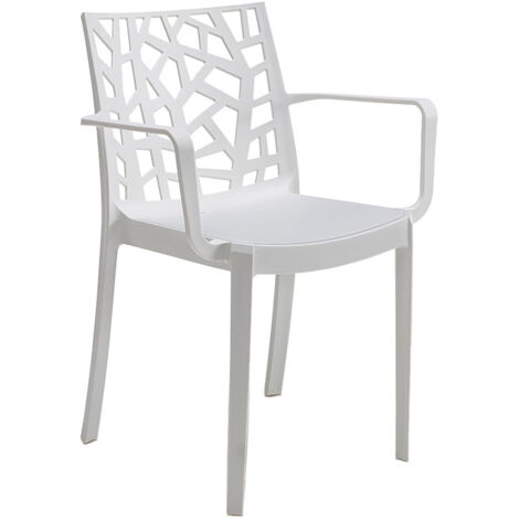 SEDIA IN POLIPROPILENE 'MATRIX ARMCHAIR' bianco