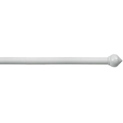 tubo tenda in acciaio colore bianco estensibile da 120 a 210 cm. con terminale a bulbo
