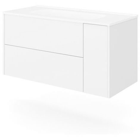 BASE SOSPESA MOBILE BAGNO CON LAVABO MOD. TRIO Misura: cm 81x46 Tabacco (1/2)