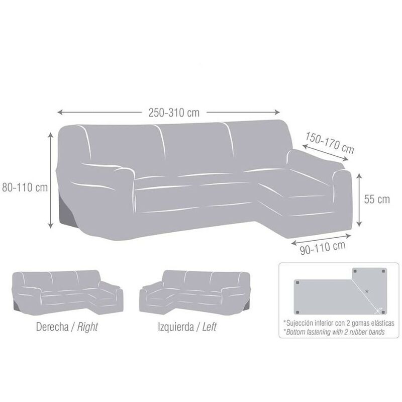 Cafopgrill Copridivano Elastico Antiscivolo, Tessuto Morbido, Sfoderabile, Adatto A Divani A 1, 2 O 3 Posti (1 Posto 90-140 Cm) - 4
