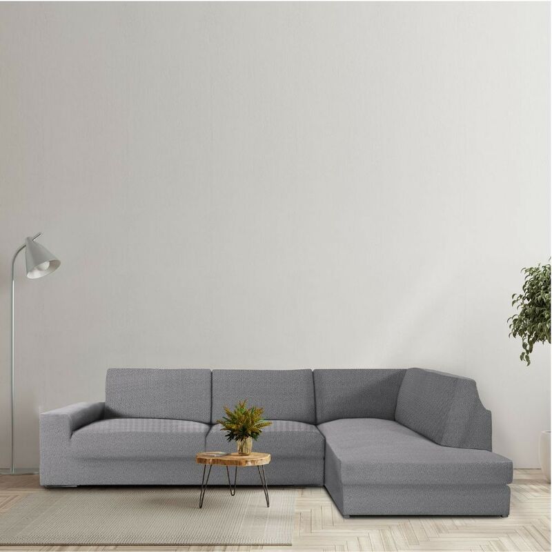 Copridivano angolare 350-500 cm destro colore grigio - Jaz