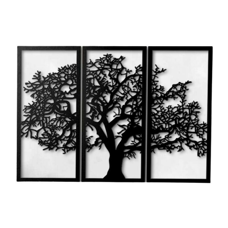 Cornice decorativa albero della vita nero 120x80 cm colore nero