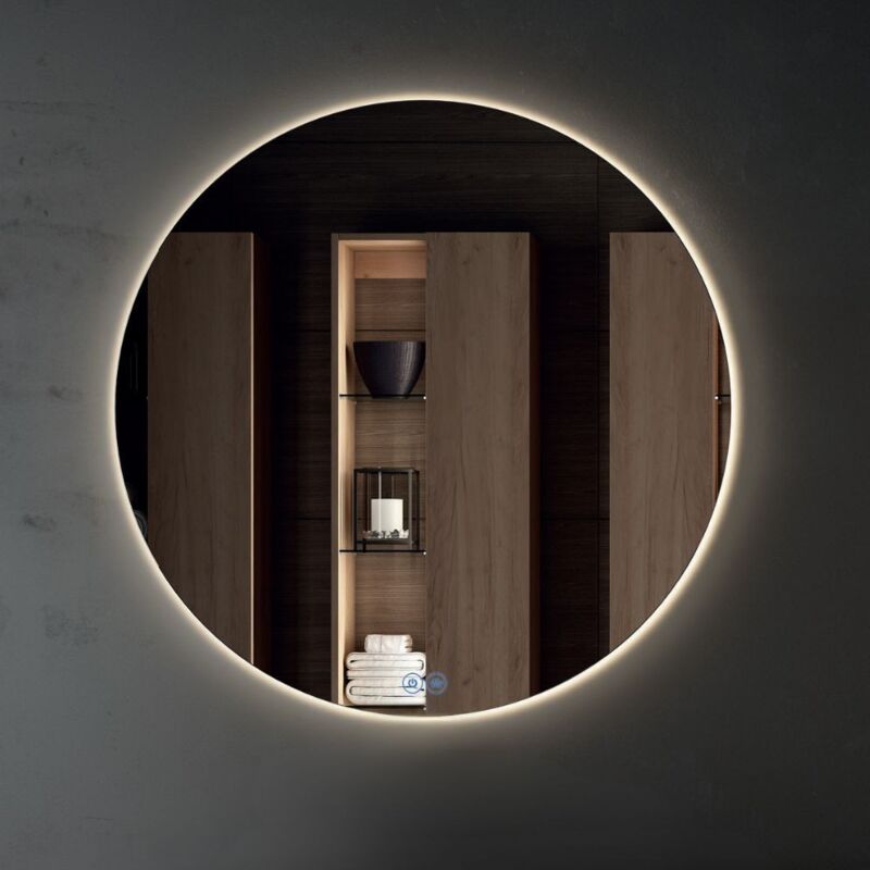 Specchio Da Bagno A LED Retroilluminato Quadrato SIGMA 90x80 Cristaled 86523552