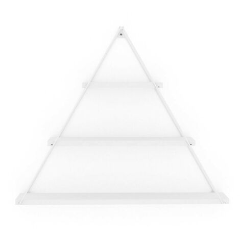 Toscohome Mensola da parete 50 cm in legno con tre ripiani colore