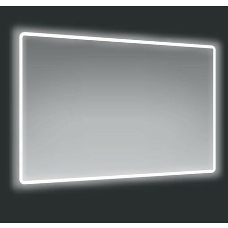 SPECCHIO BAGNO TONDO CON CORNICE SABBIATA RETROILLUMINATA LED 20 WATT e pulsante touch integrato