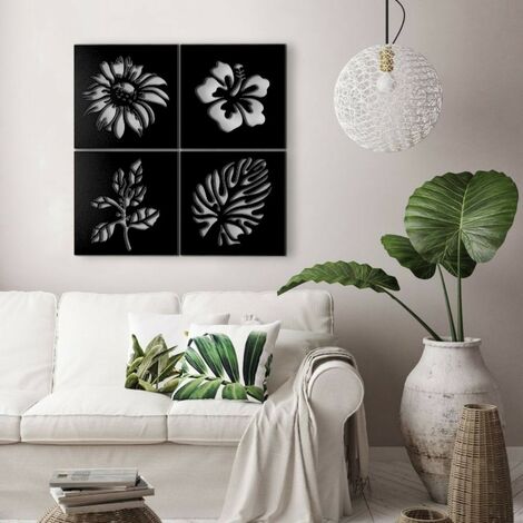 Cornice decorativa 40x40 cm natura colore nero